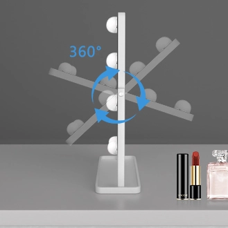 Détails du miroir de maquillage de stockage d'ampoule d'Hollywood Réglage de l'angle