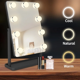 Détails du miroir de maquillage de stockage d'ampoule d'Hollywood Source de lumière
